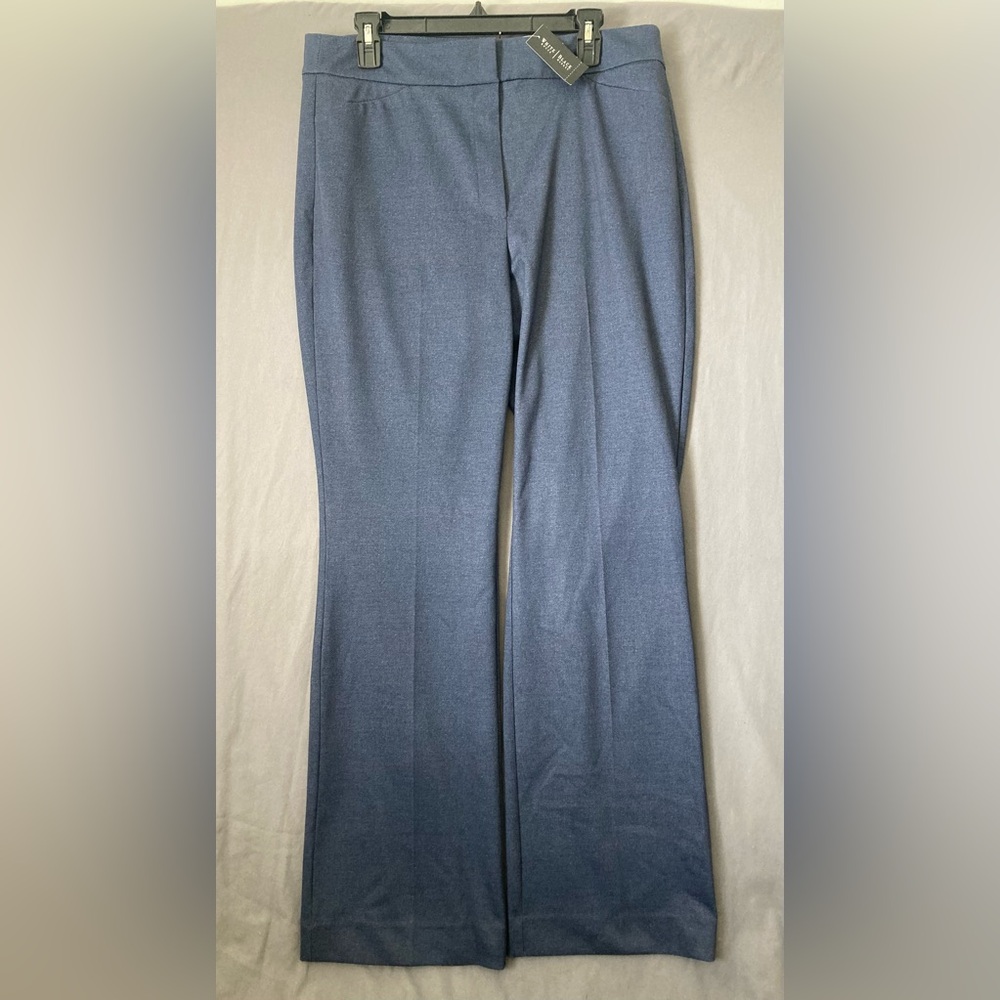 White House Black Market Womens The Slim Boot Trouser/Dress Pants Size 14 Indigo